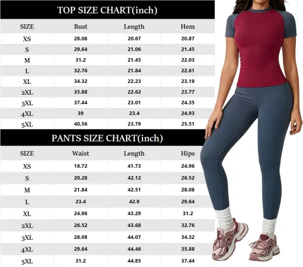 Women's Raglan Sleeve Color Block Fitted Top & Leggings Set