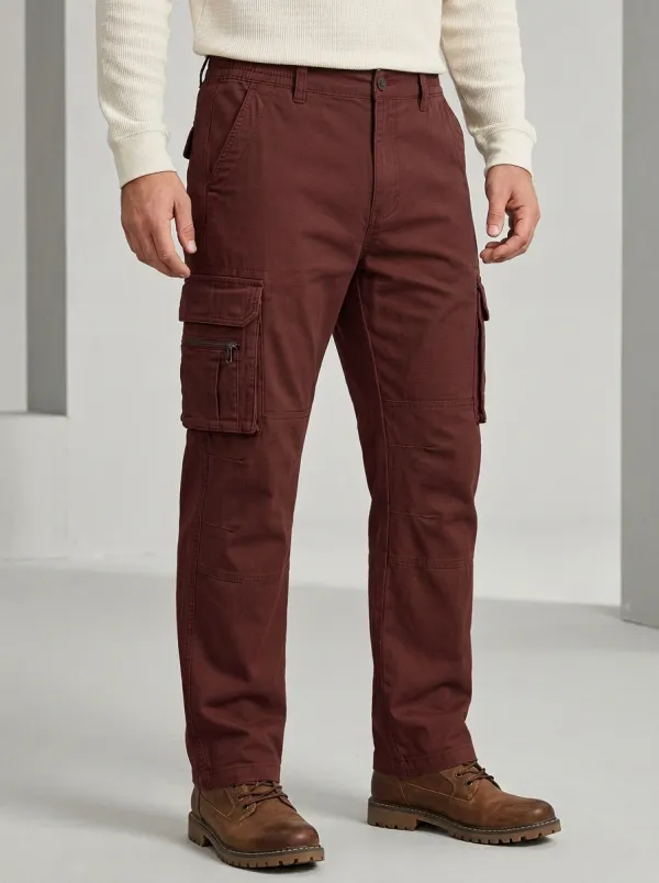 Men's Outdoor Tactical Olive Green Multi-Pocket Cargo Pants