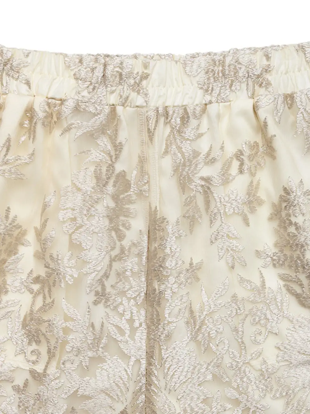 Everyday Elastic Waist Lace Trim Shorts