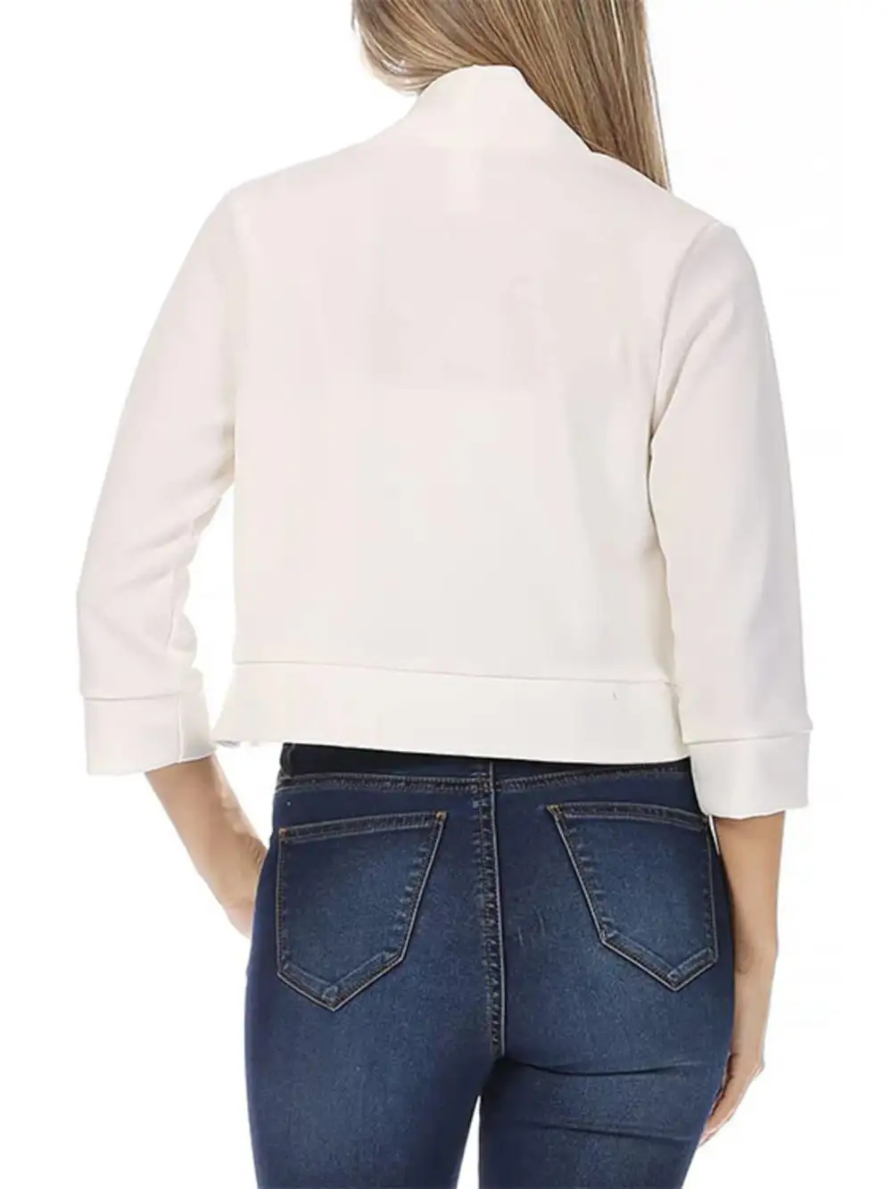 Open-Front Cropped Blazer
