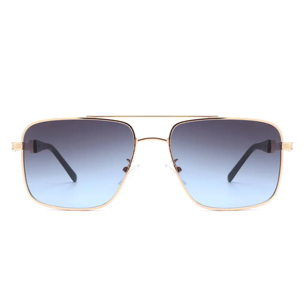 Square Flat-Top Tinted Brow Bar Sunglasses