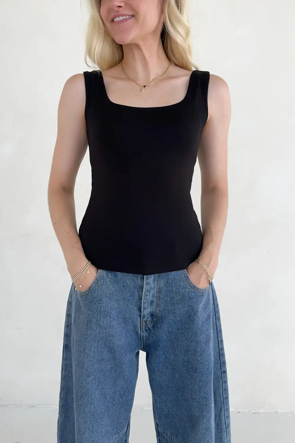 Soft Square Neck Tank Top