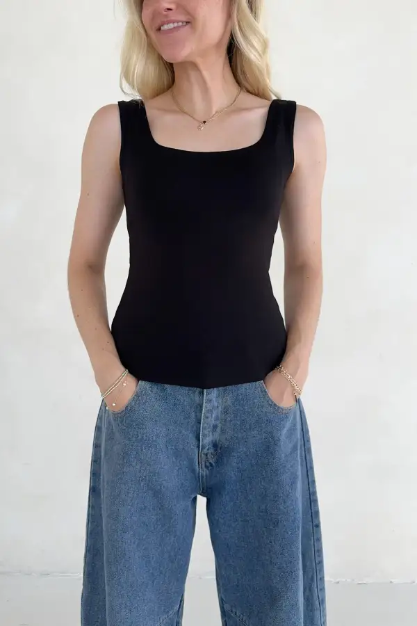 Soft Square Neck Tank Top