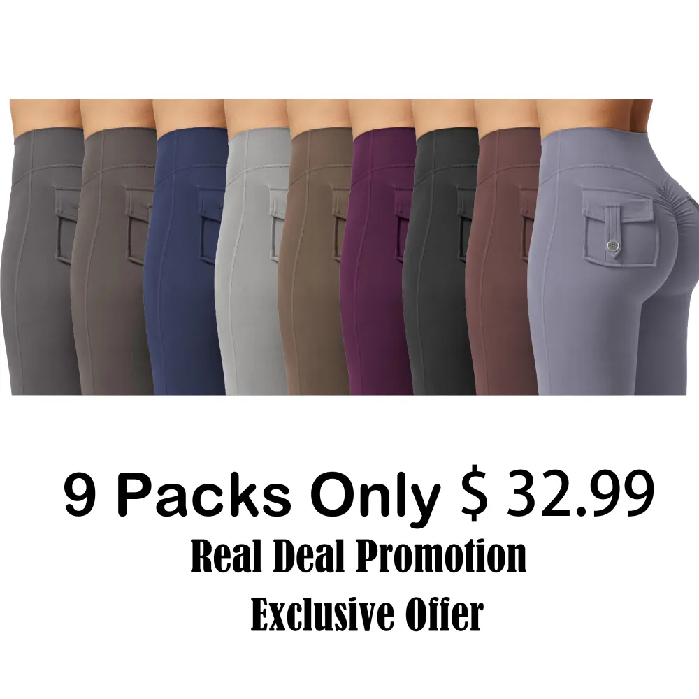 Flare Leggings with Pockets Butt-Lifting | High-Waist | Breathable | Four-Way Stretch | Squat-Proof