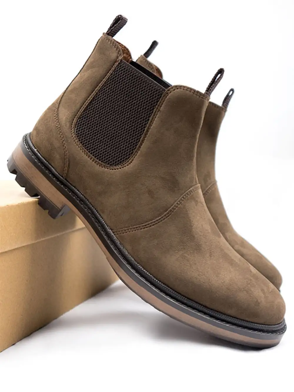 Women's Water Resistant Vegan Suede Chelsea Boots