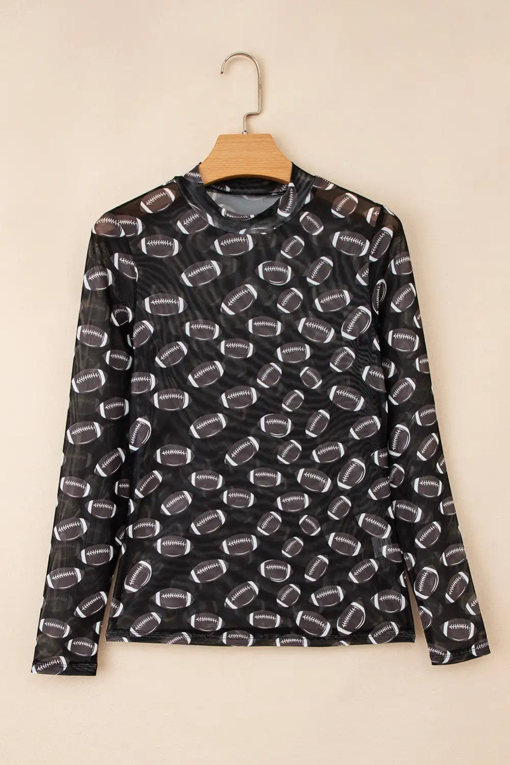 Mesh Sheer Long Sleeve Top