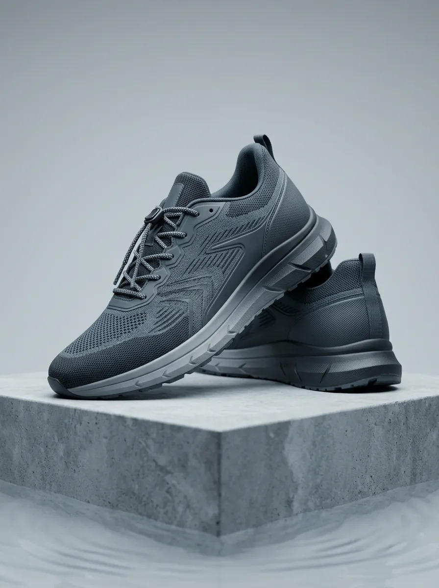 Contemporary Geometric Minimalist Silhouette Men's Running Shoes