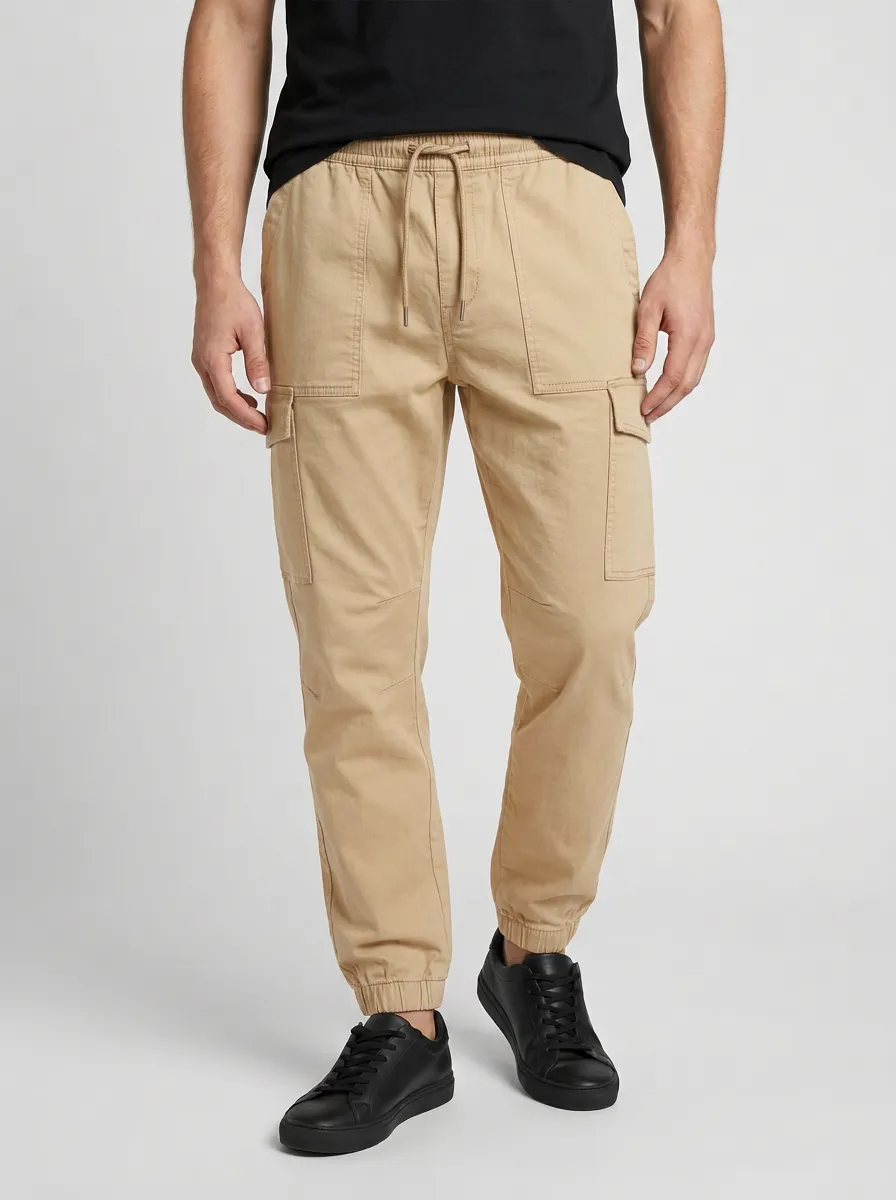 Streetwear Printed Solid-Style Men's Cargo Pants