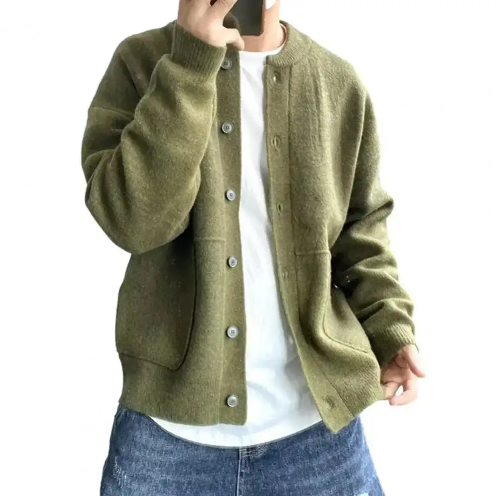 Handmade Oversized Balloon-Sleeve Cardigan
