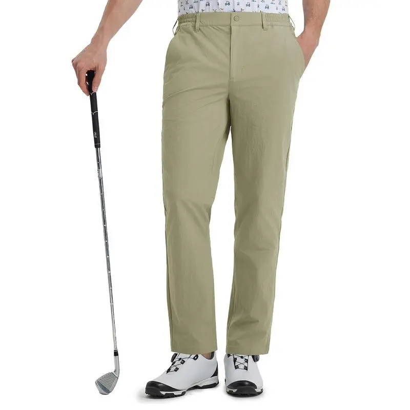 Mens Golf Pants 5 Pockets Lightweight - Dry Fit Water-Resistant Stretch Dress Work