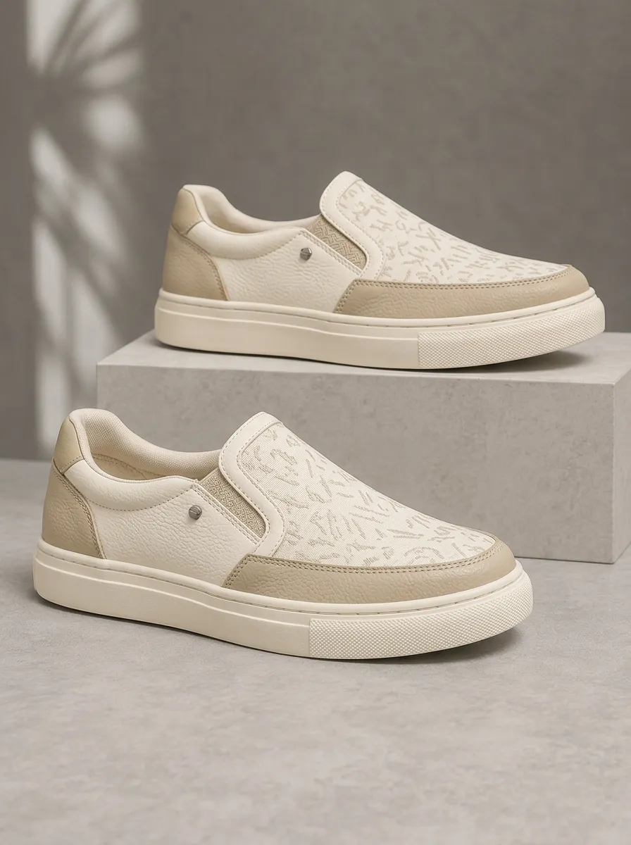 Men's Minimalist Abstract Pattern Patterned Slip-on Skate Shoes