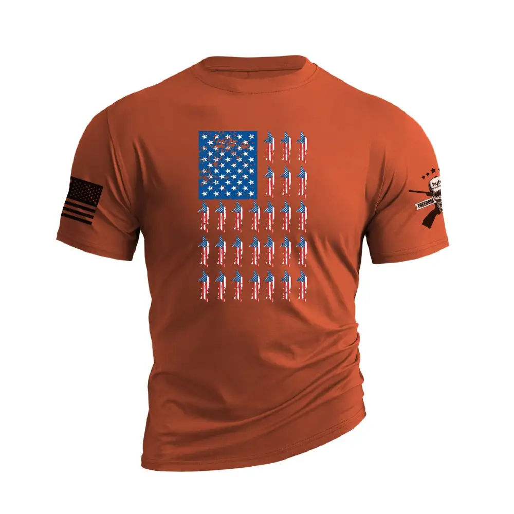 USA FLAG FISHING WATERPROOF GRAPHIC TEE