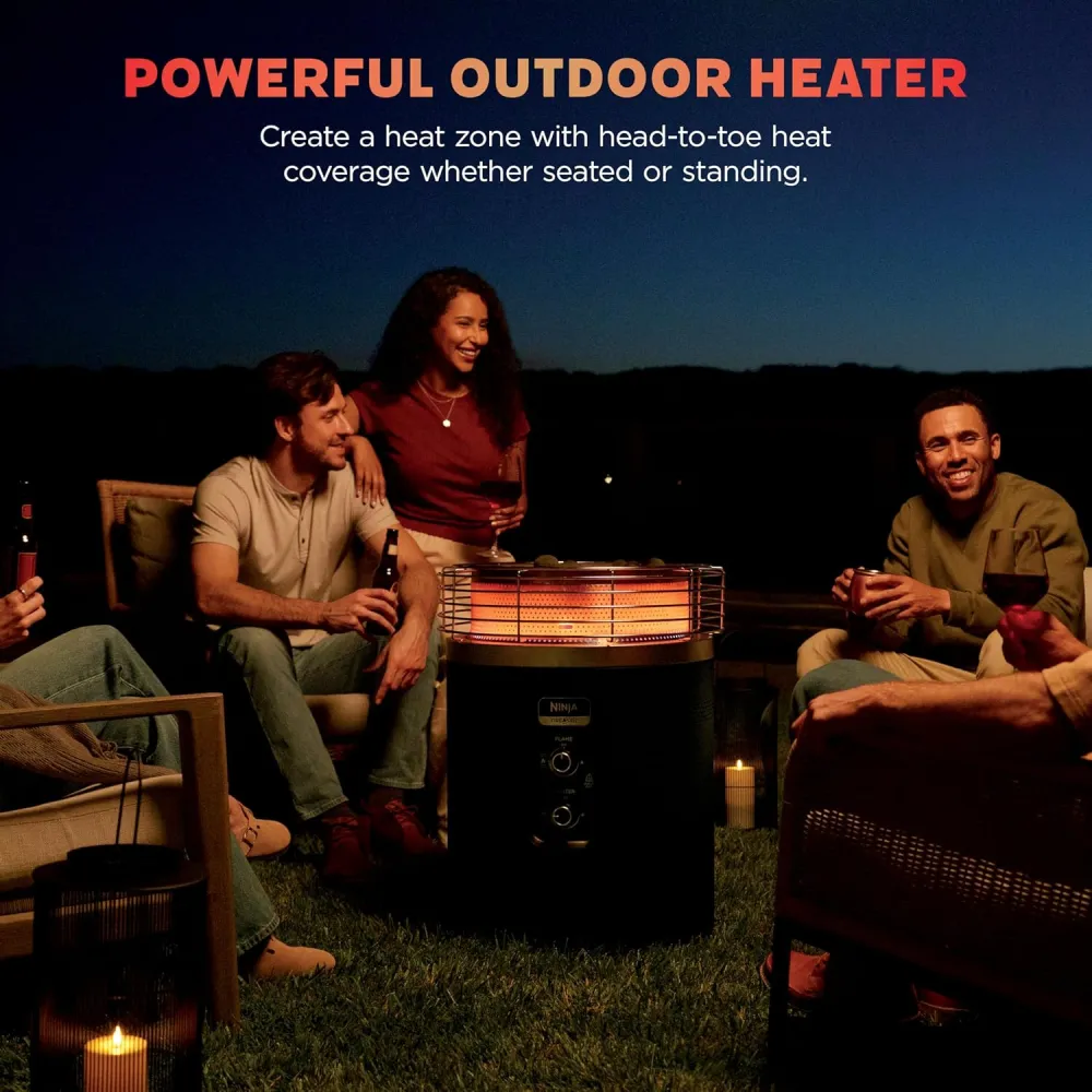 Ninja Fireside360™ Outdoor Heater & Fire Pit with 3 Modes – Flame, Heat, Flame & Heat