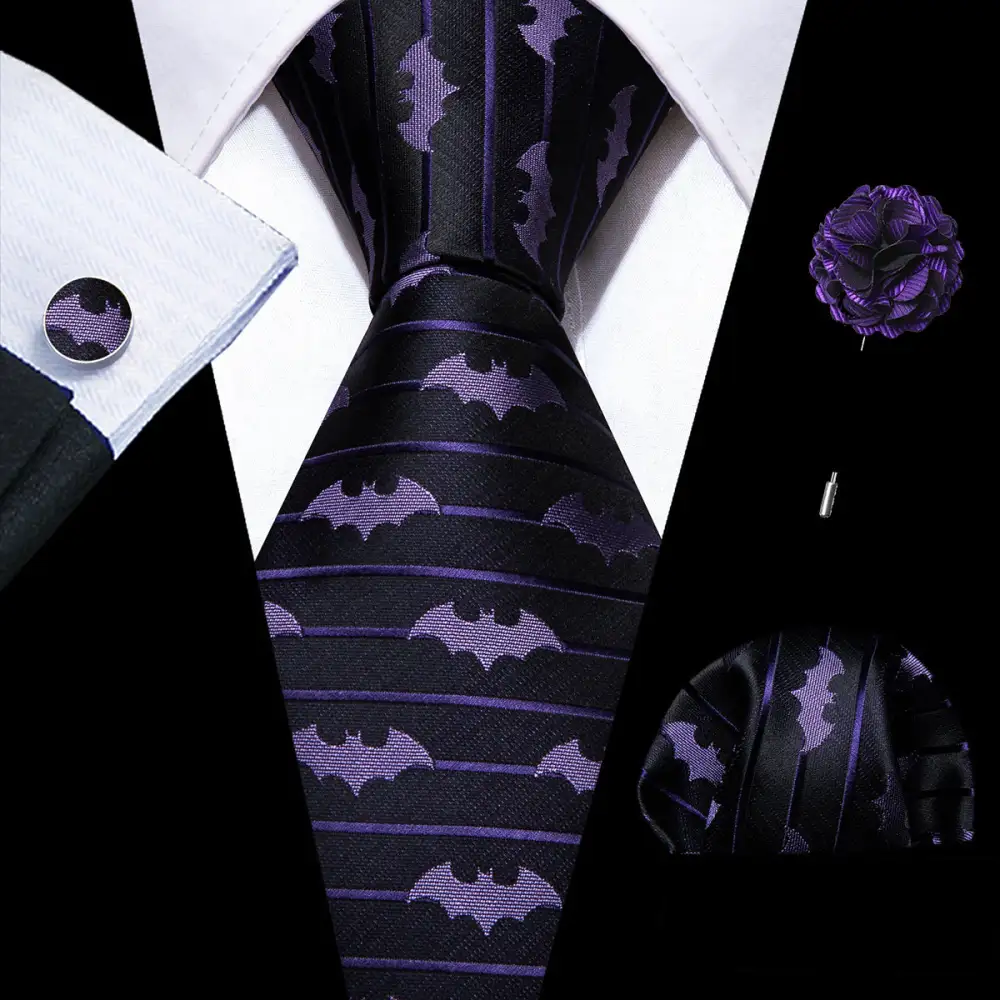 Refined Lapel Collar Necktie Set