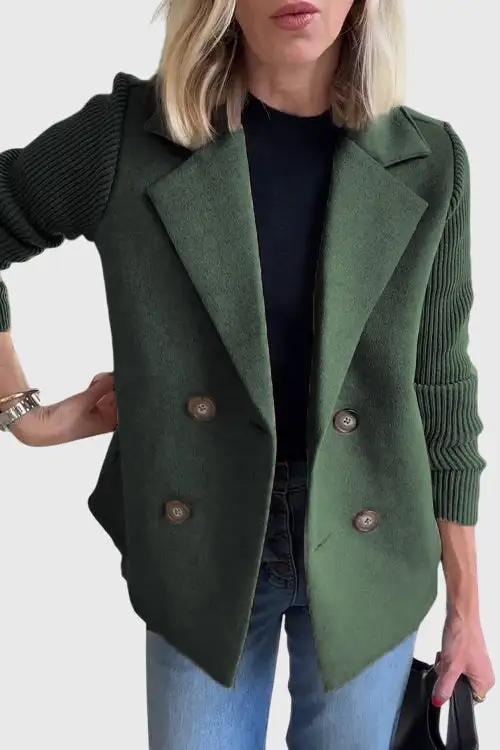 Double-Breasted Structured Blazer