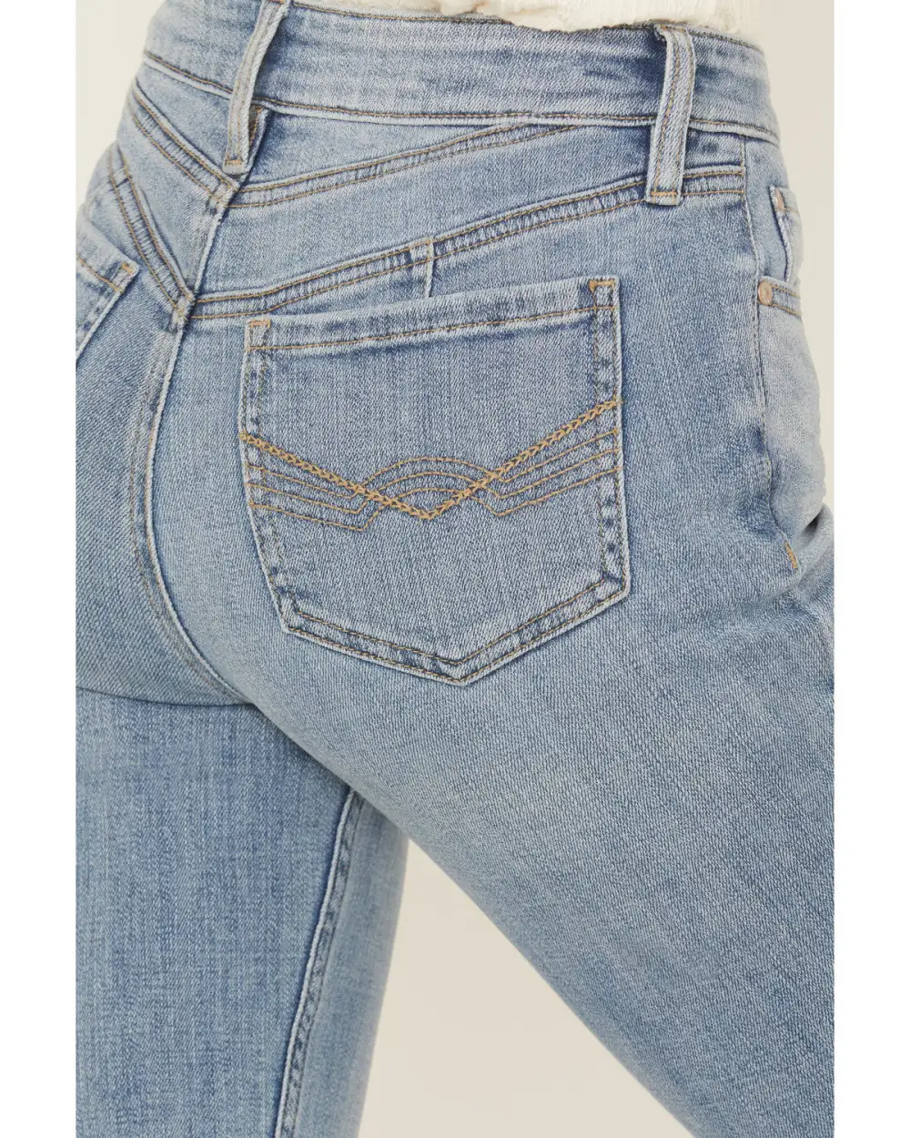 Everyday High Rise Bootcut Stretch Denim Embroidered Jeans