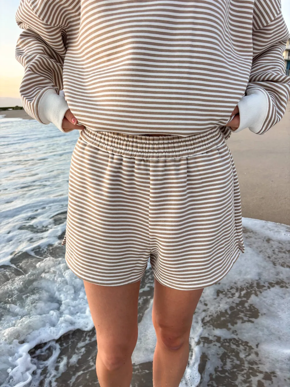 Essential Striped Casual Shorts
