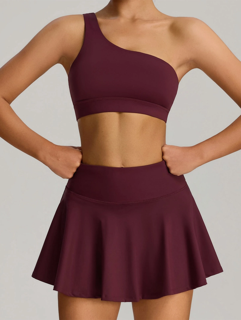 Cleo One-Shoulder Yoga Underwear Set