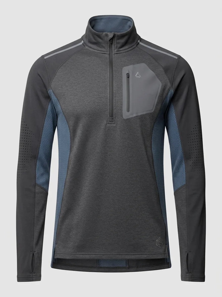 Men's Athletic Sports Performance Quarter Zip Pullover Shirt