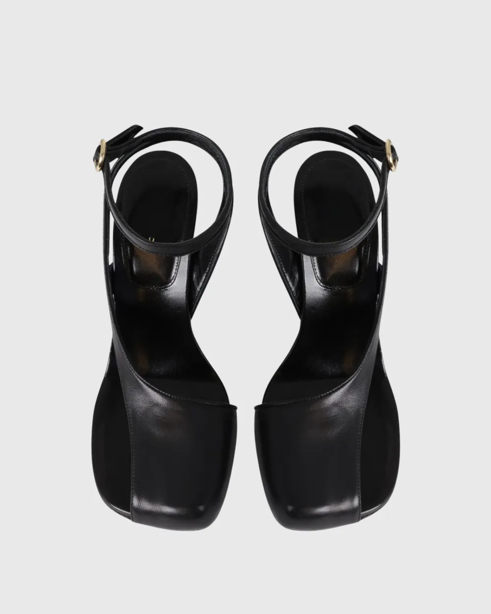 Split Toe Heterotypic Heel Sandals in Black