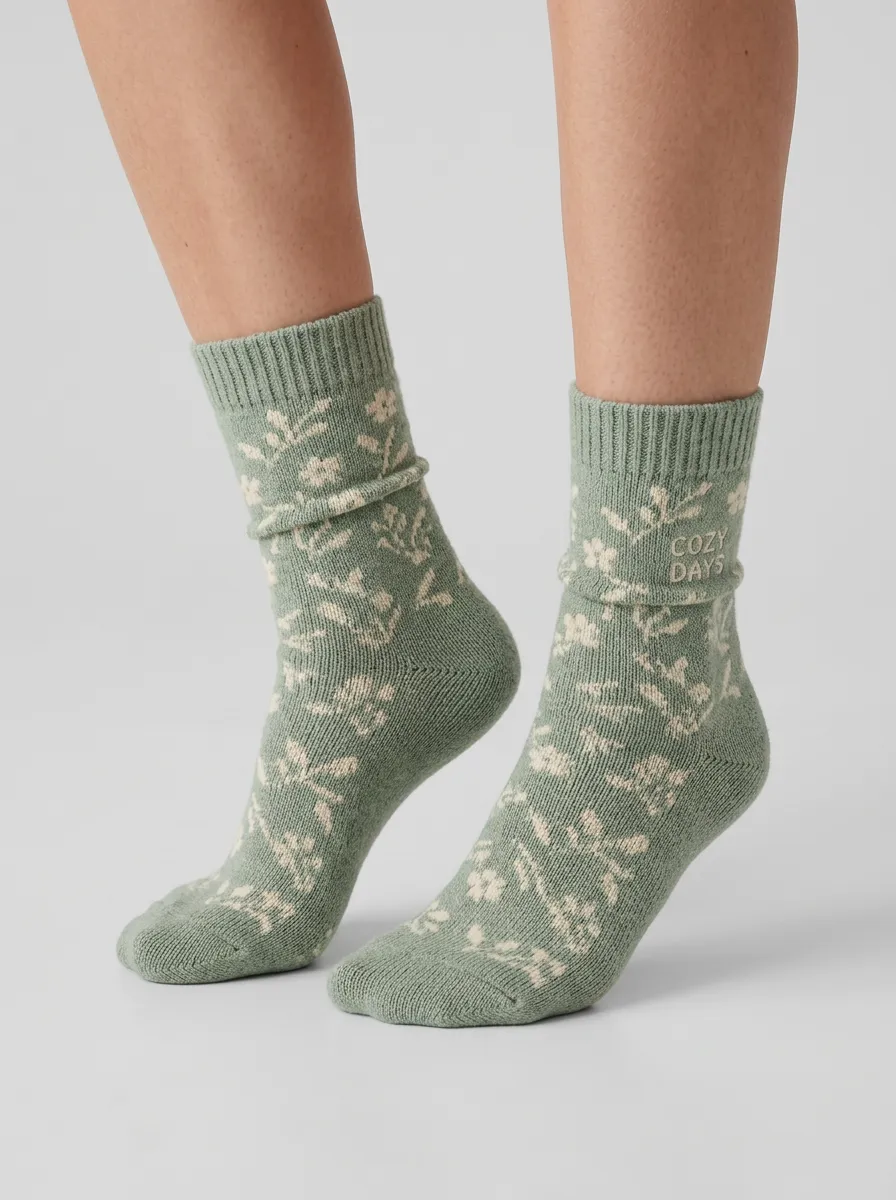 Versatile Floral Casual Socks