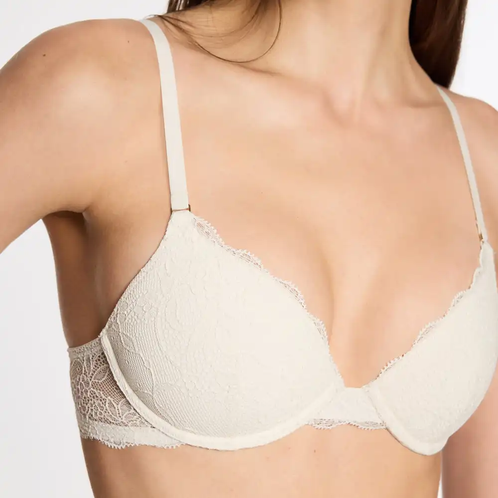 All Over Lace Lift Up Bra Ecru