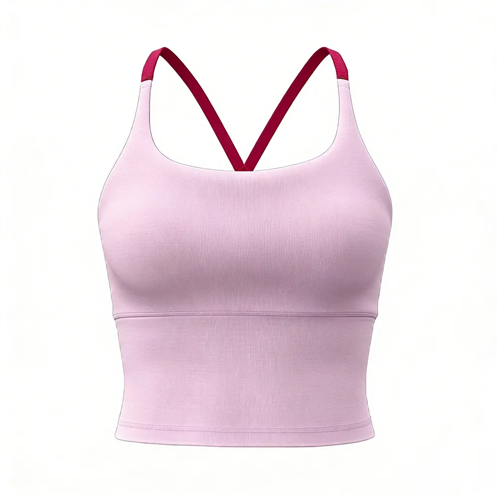 Women's Plain Criss Cross Sports Top
