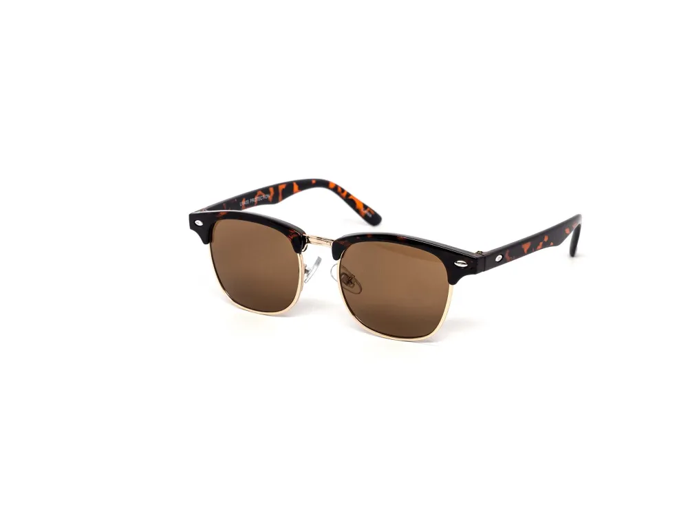 12-Pack Kids Retro Clubmaster Dark Lens Sunglasses