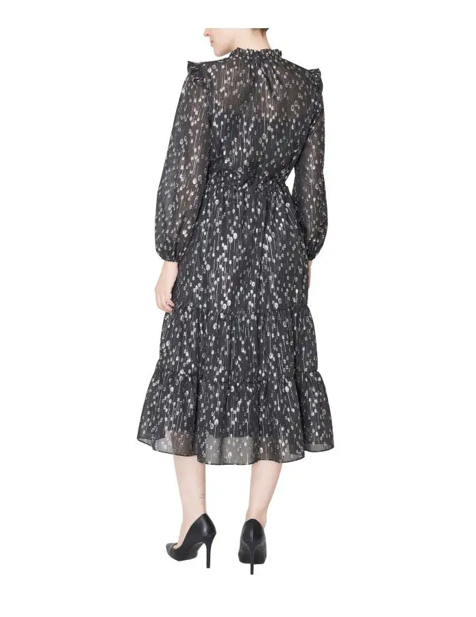 Soft Ruffle Drawstring Dress