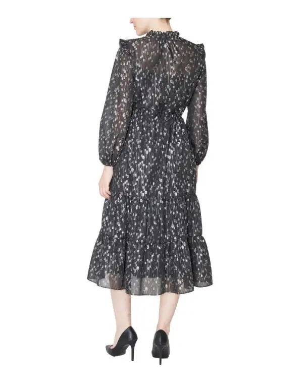 Soft Ruffle Drawstring Dress