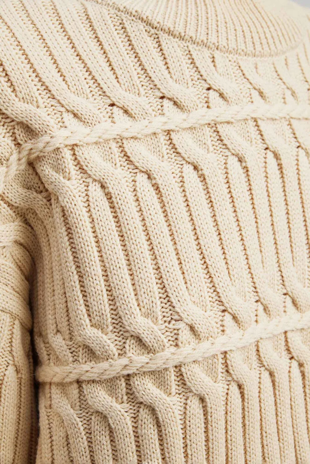 Cable Knit Turtleneck Sweater