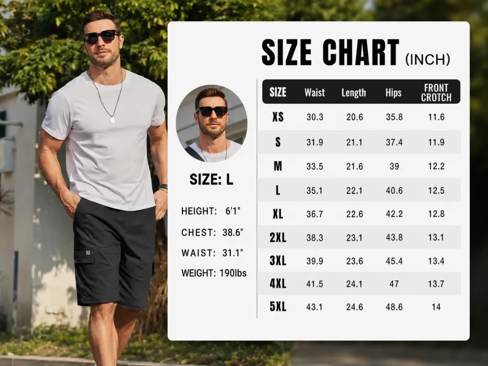 Men's Pockets Drawstring Cargo Shorts