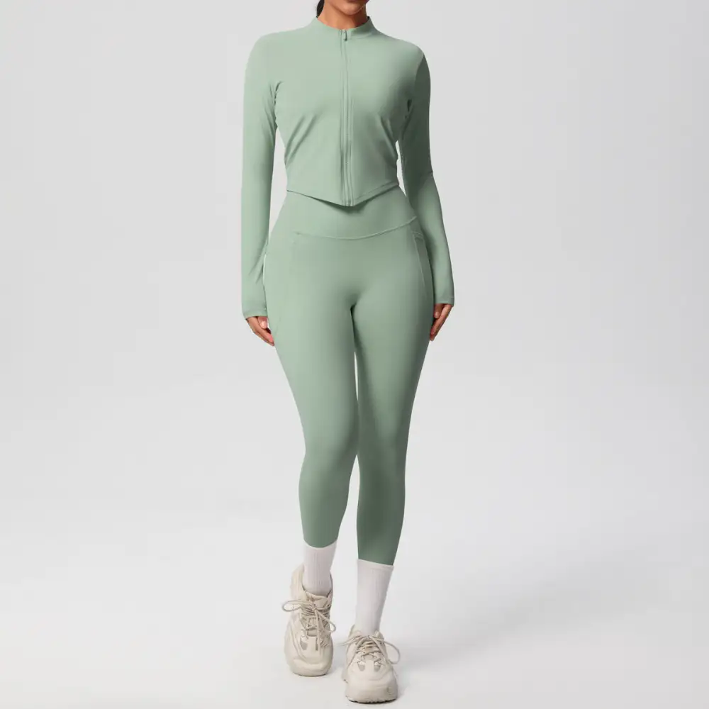 Long-Sleeve Yoga Two-Piece Activewear Active Set