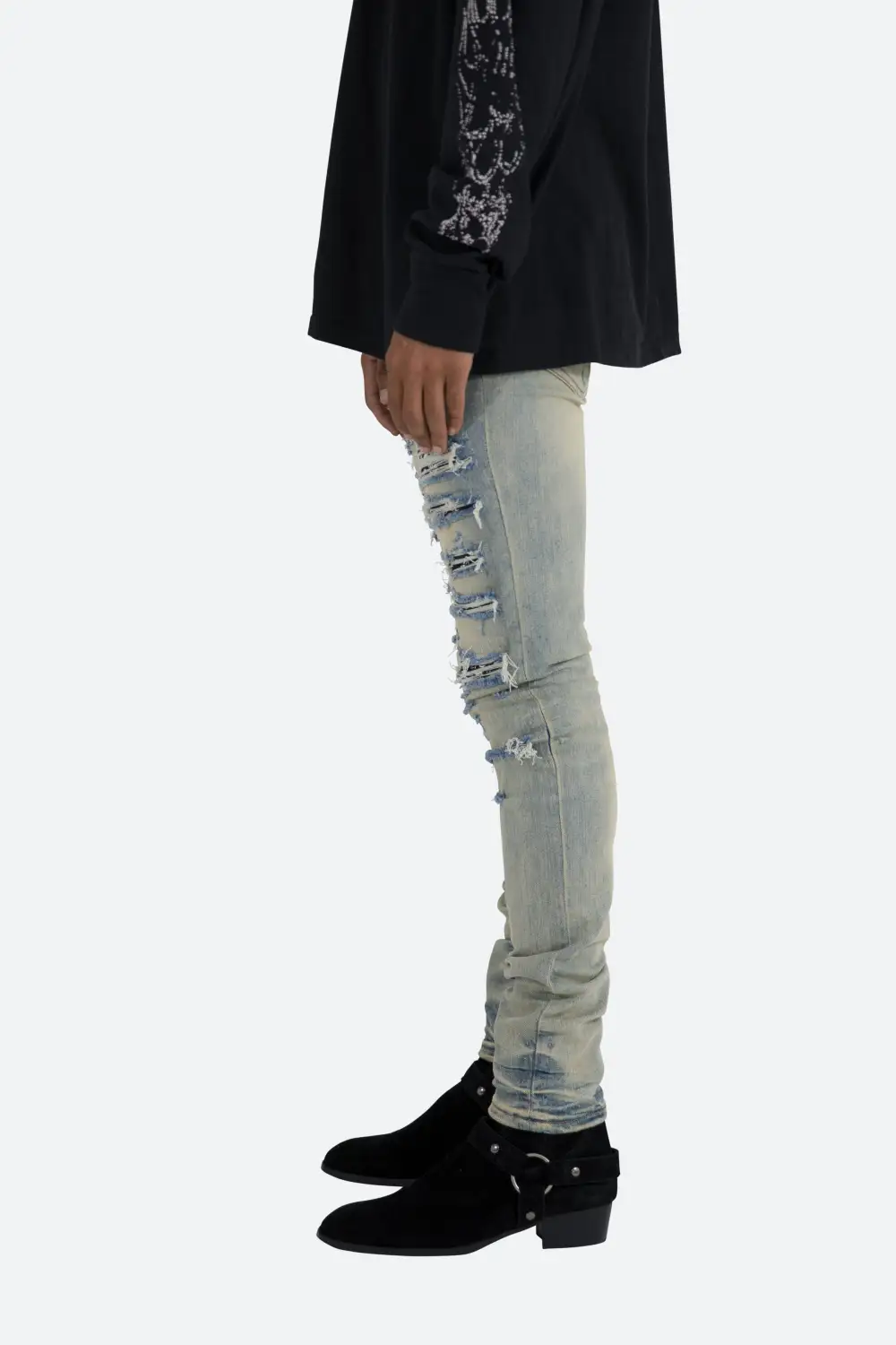 Relaxed Paisley Skinny Jeans