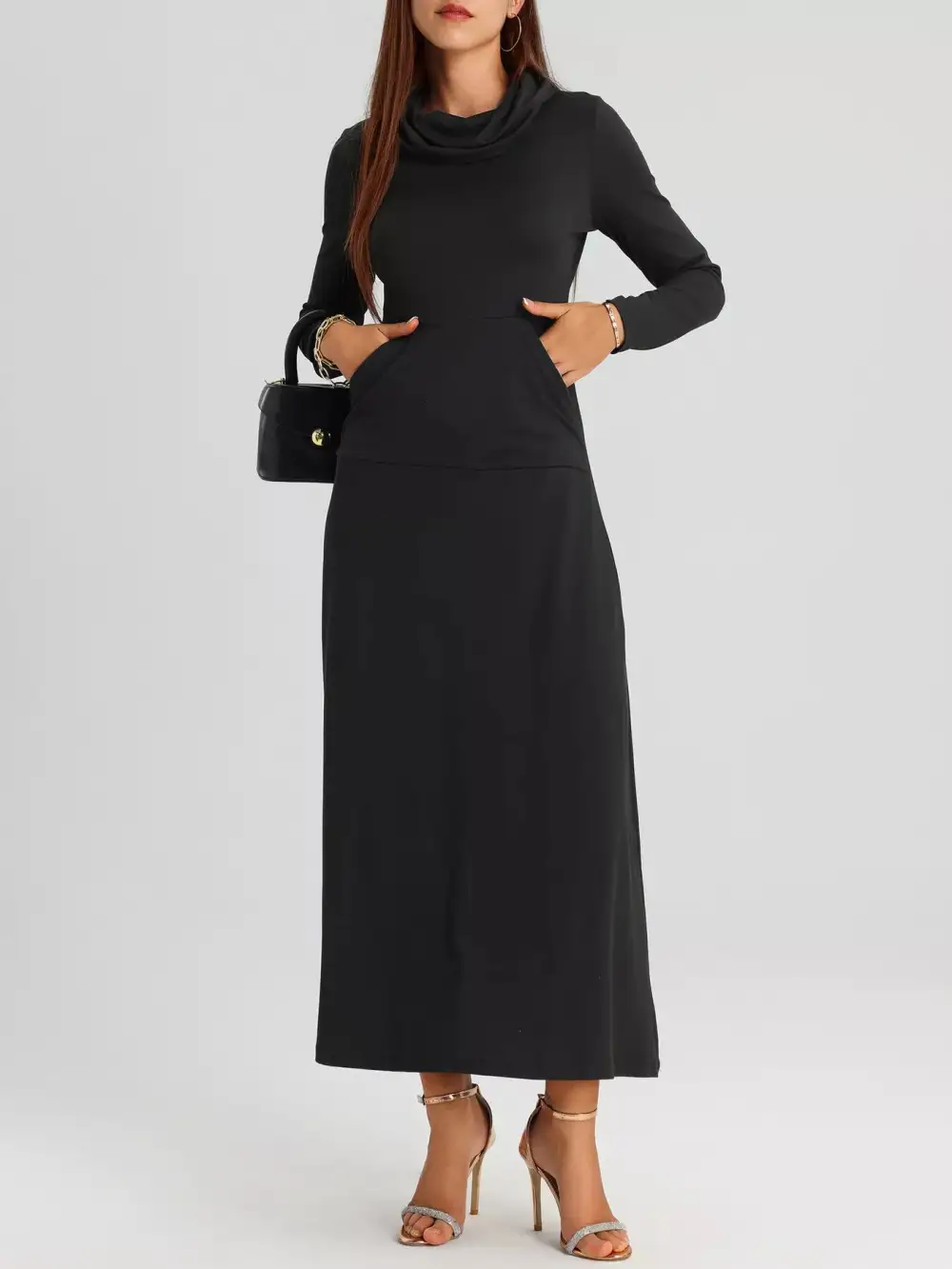 Finish Long Sleeve Midi Dress