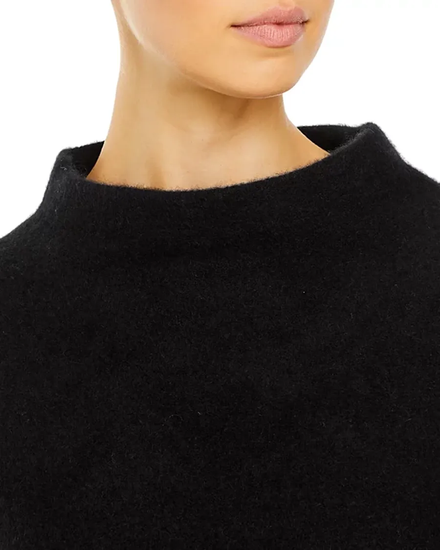 Cashmere Mock Neck Brushed Cashmere Sweater