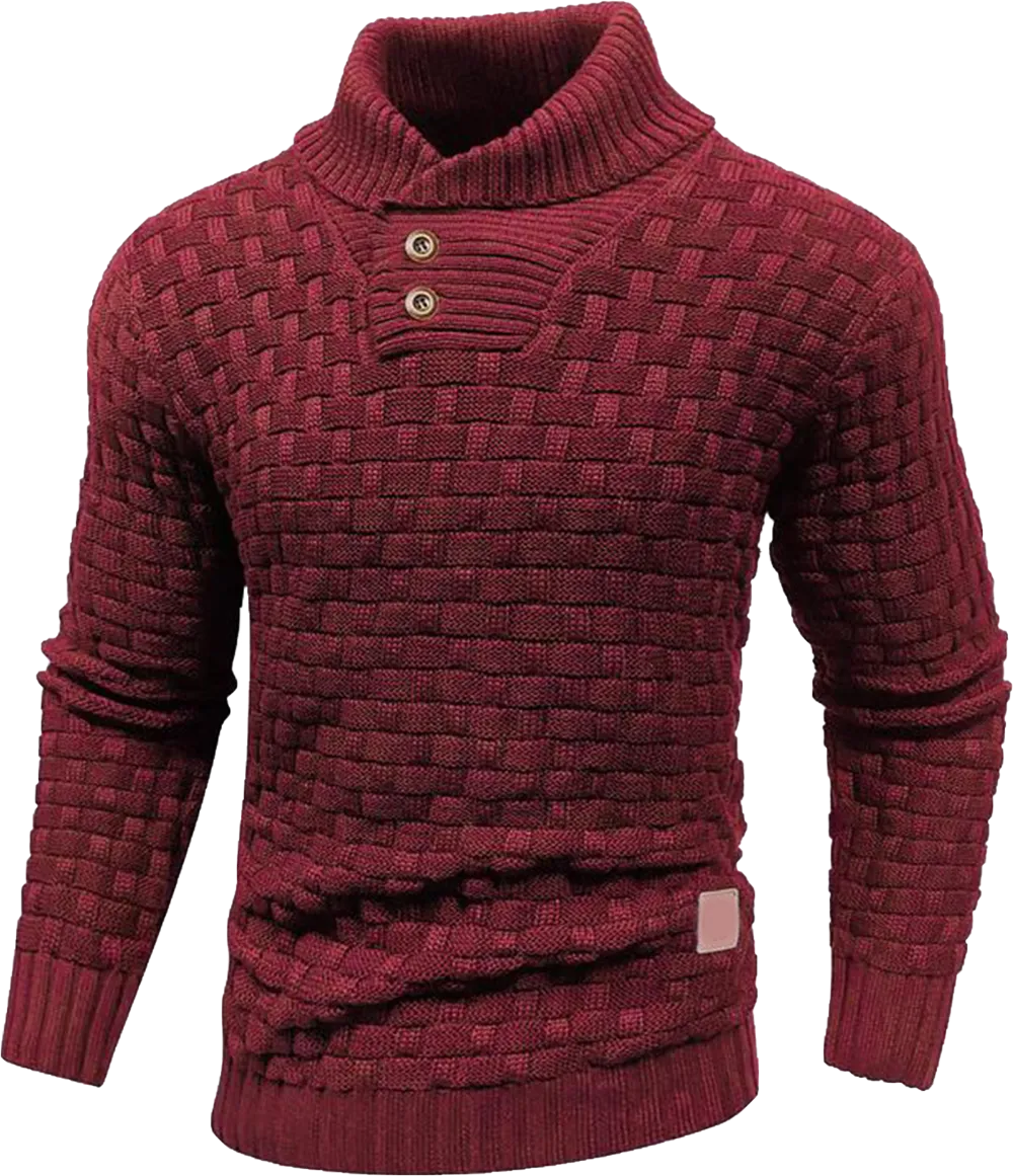 🧶 Men’s Shawl Collar Knit Sweater – Classic Warmth. Effortless Style. Smart Comfort for the Cold Season