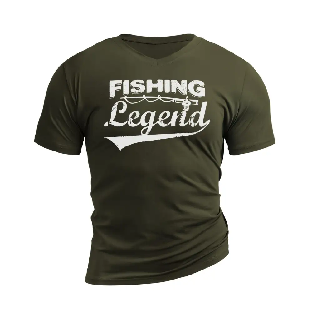FISHING LEGEND WATERPROOF V-NECK GRAPHIC TEE