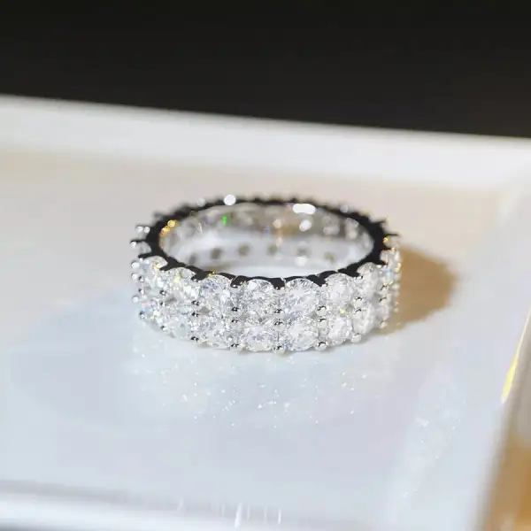 Timeless Sterling Silver Moissanite Ring