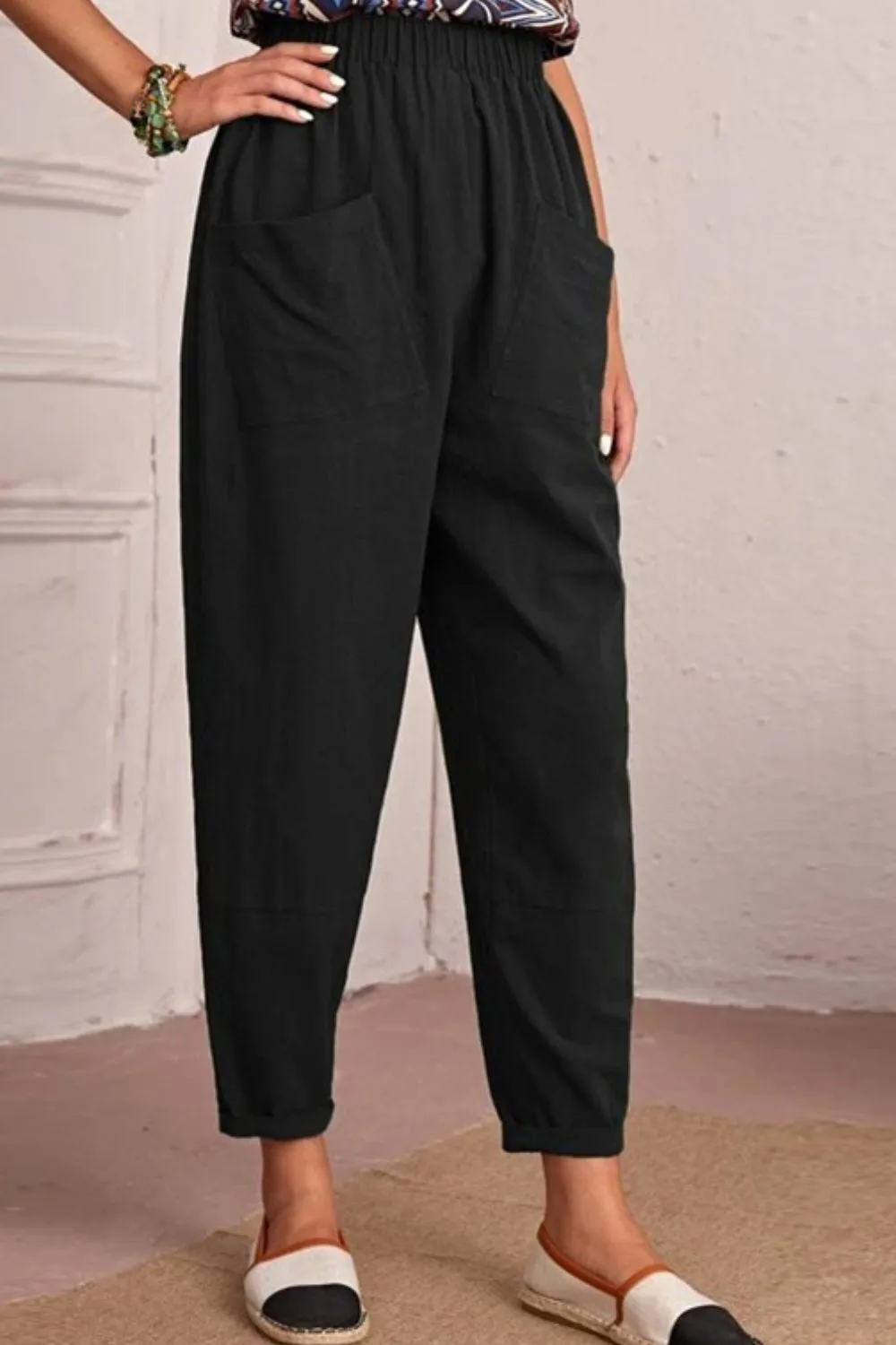 Polished High Waist Pocket Detail Pants