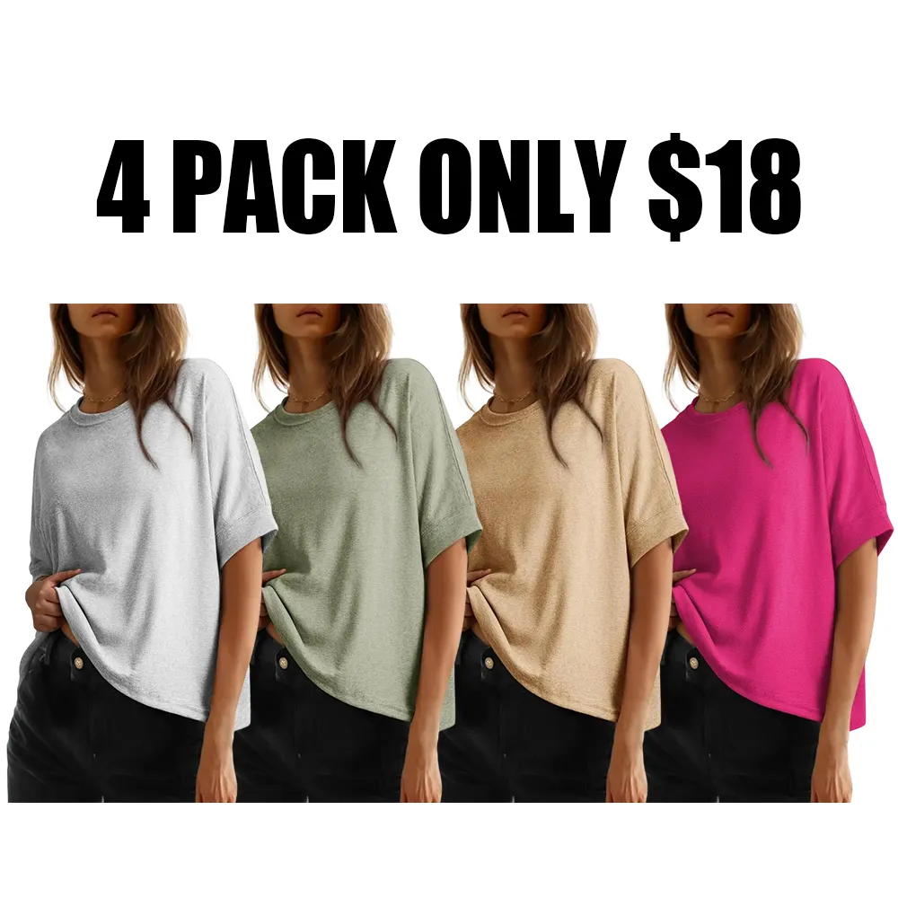 🔥Women's Tops For Women 2026 Loose Oversized Basic Tee Comfortable Soft Fabric Flattering Fit