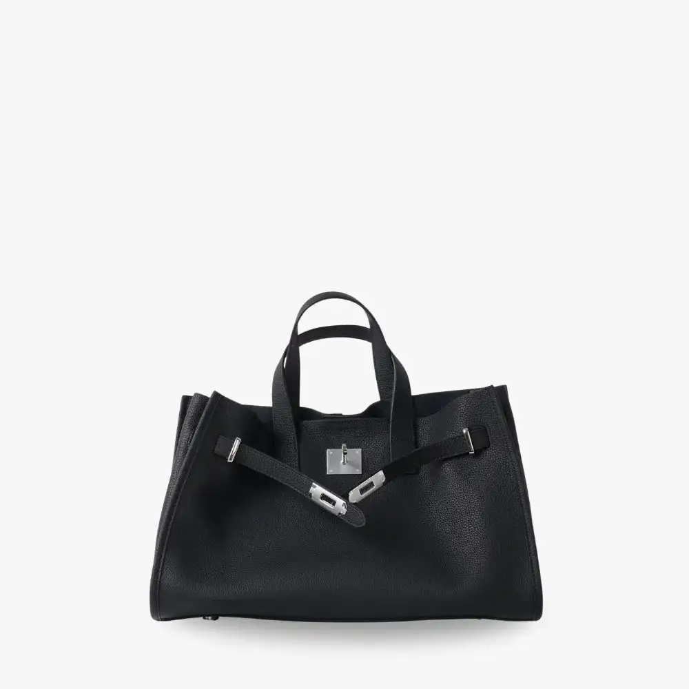 Open Top Soft Grain Shoulder Bag