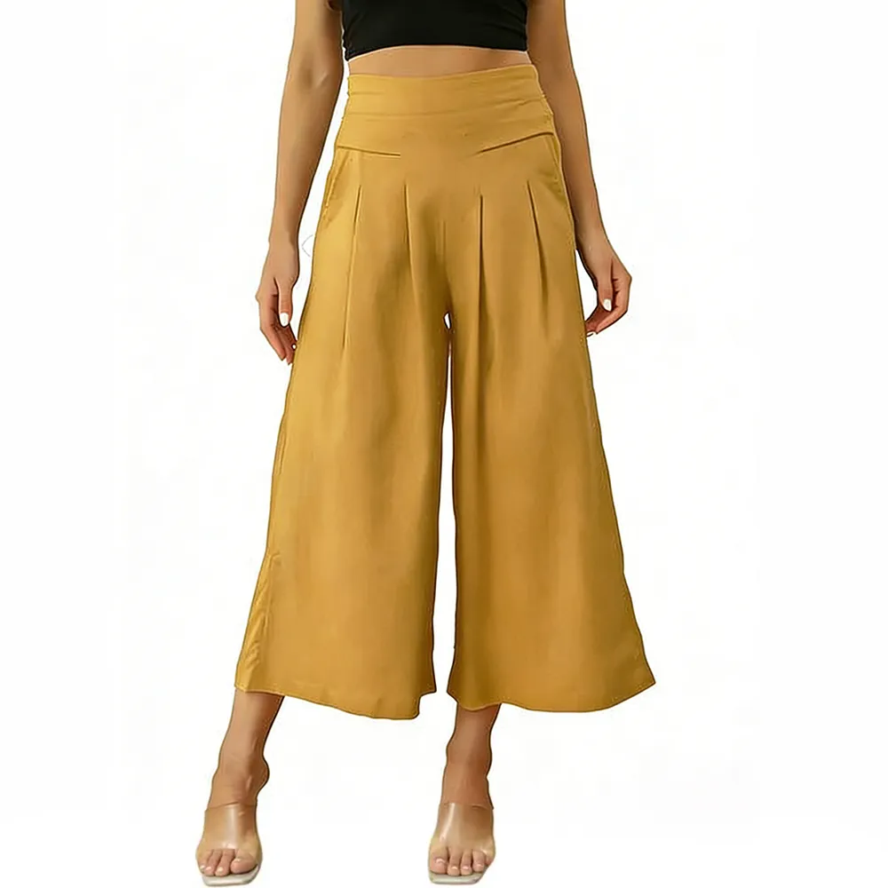 Women's Cotton-Linen Wide-Leg Pants