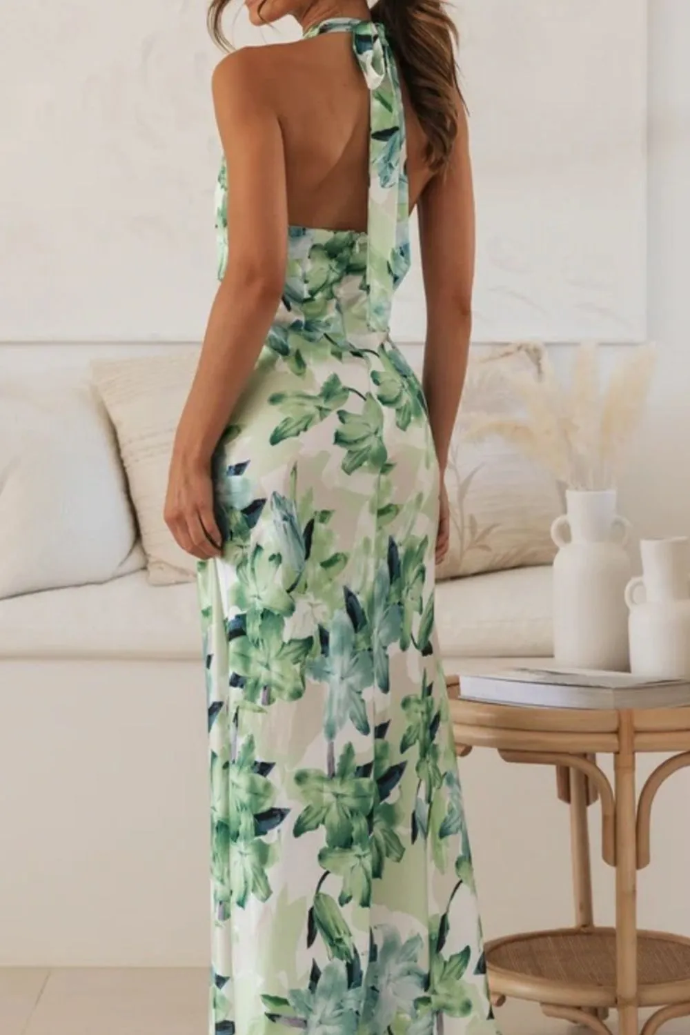 Lightweight Feel Floral Printed Maxi Dress