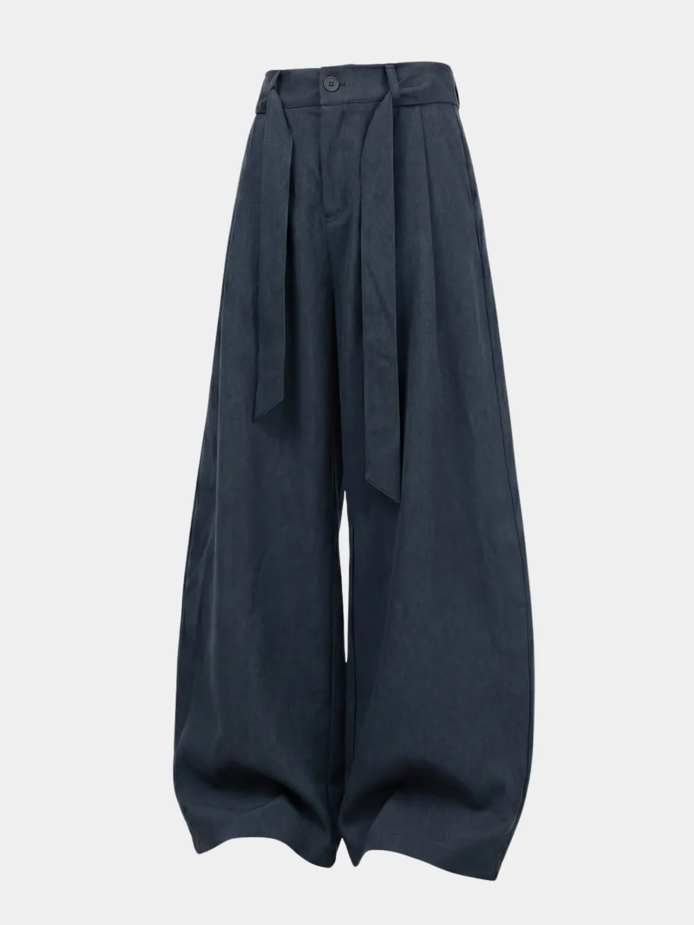 Lightweight Curved-Leg Drawstring Casual Jeans