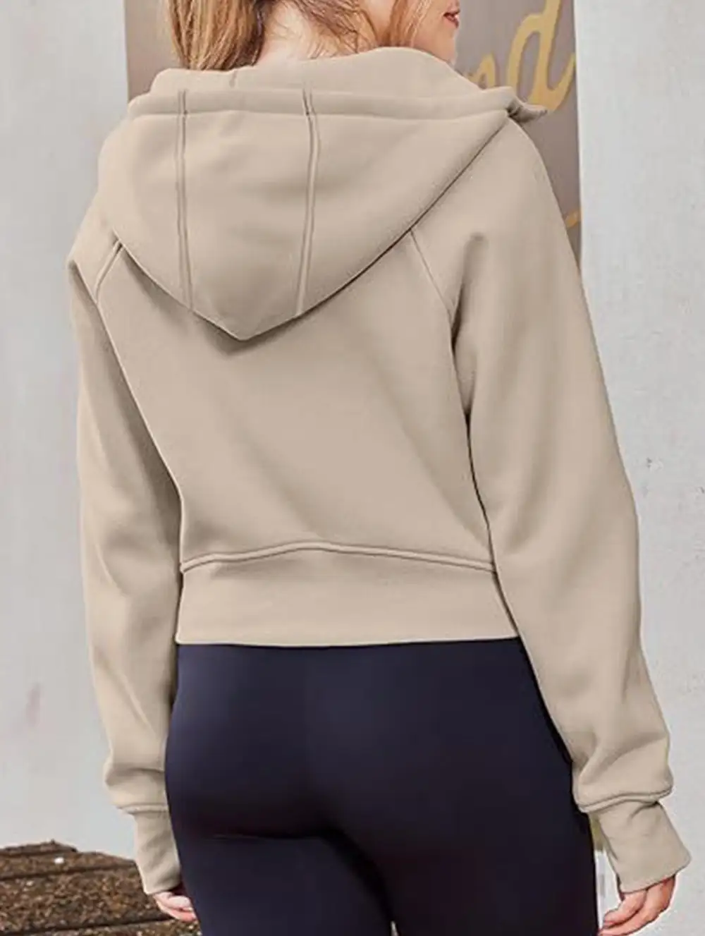 Hooded Short Fleece Sweatshirt Shorts
