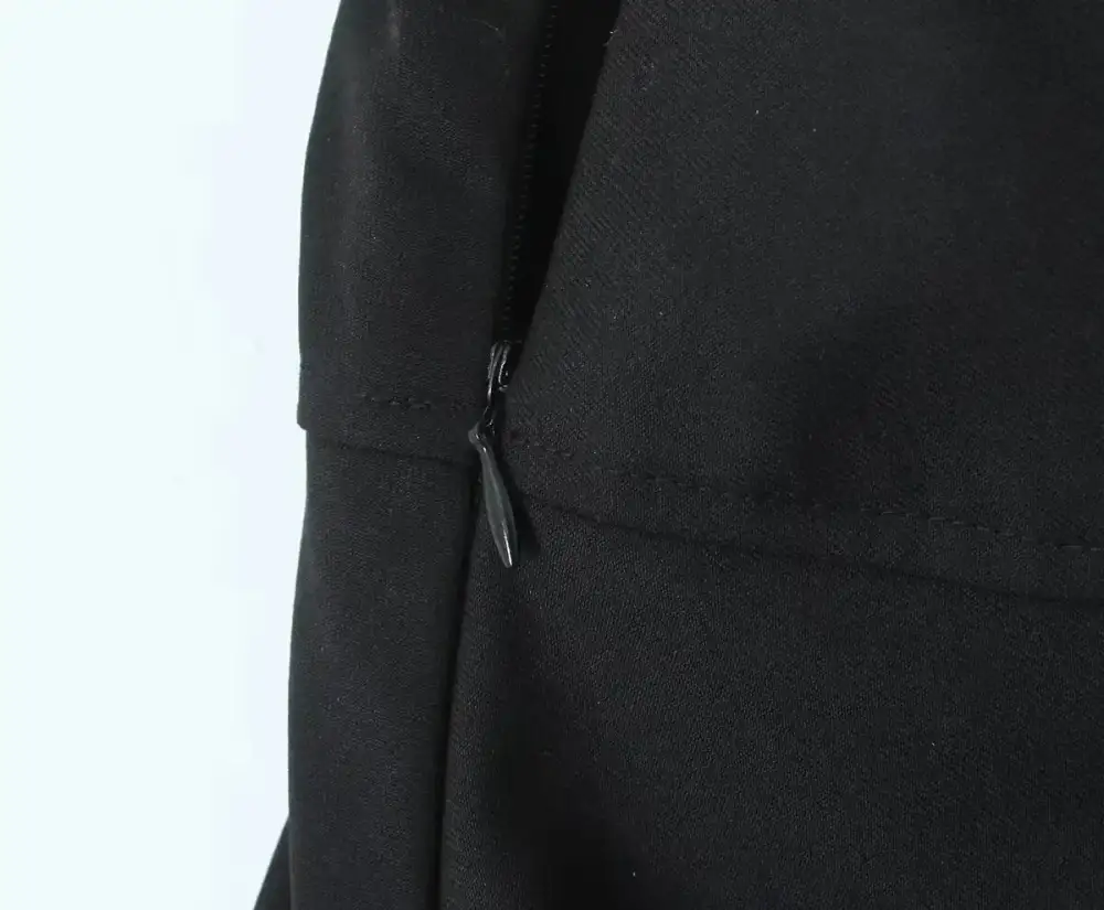 Box-Pleated Pleated Asymmetrical Skirt