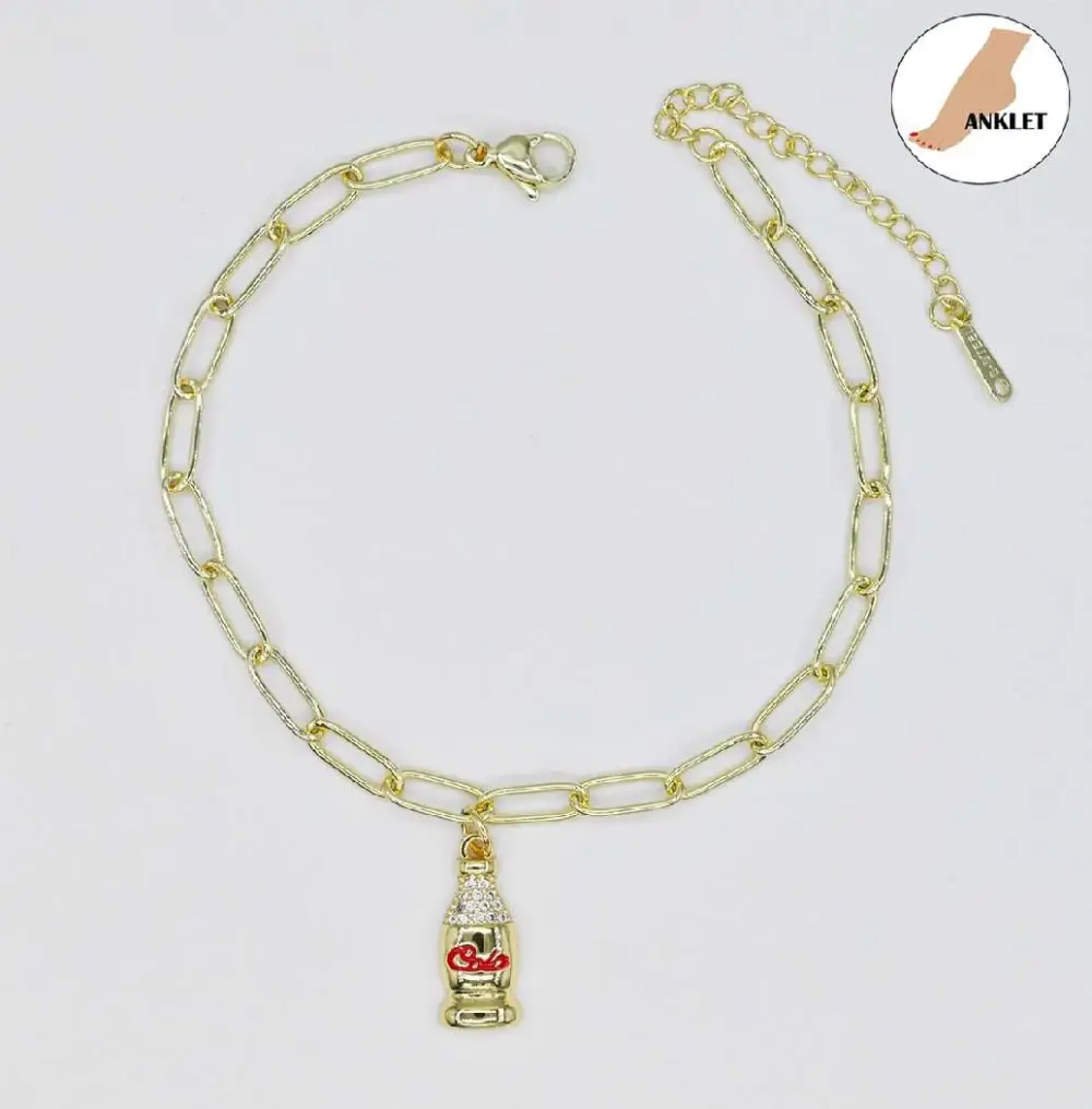Refined Cola Bottle Charm Anklet