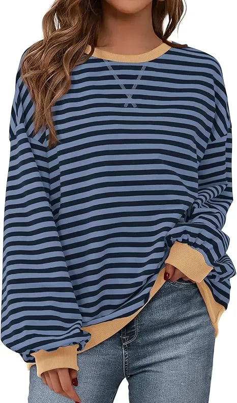 ✨ Women’s Striped Hoodie Sweatshirt – Cozy, Cute & Fall-Ready