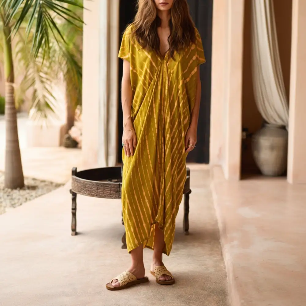Hand-Dyed Kaftan Dress